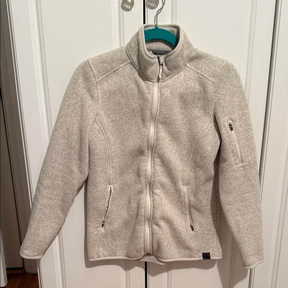 L.L. Bean Cream Full-Zip Sweatshirt